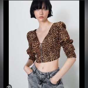 Zara Animal Print Top